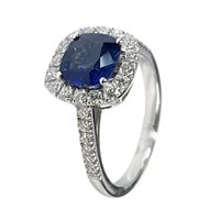 Anello Gazzola Gioielli Donna in Oro bianco Zaffiro blu 282849